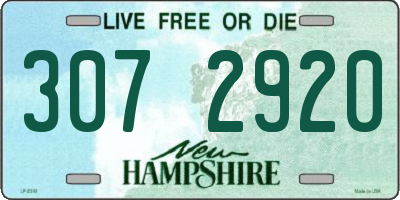 NH license plate 3072920