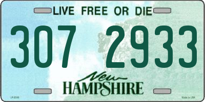 NH license plate 3072933