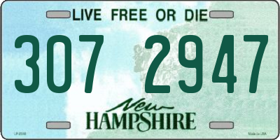 NH license plate 3072947