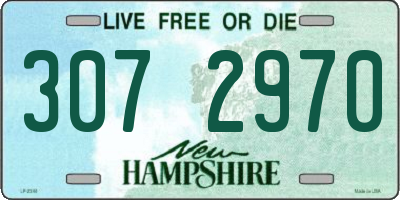 NH license plate 3072970