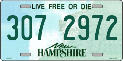 NH license plate 3072972