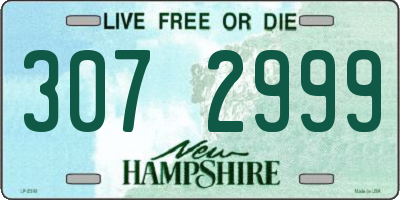 NH license plate 3072999