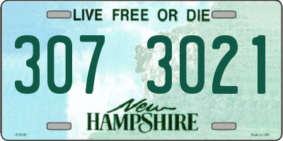 NH license plate 3073021