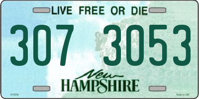 NH license plate 3073053