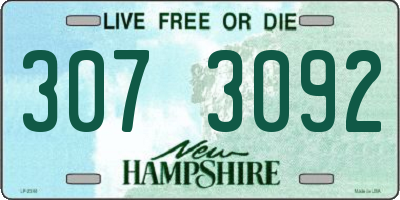 NH license plate 3073092