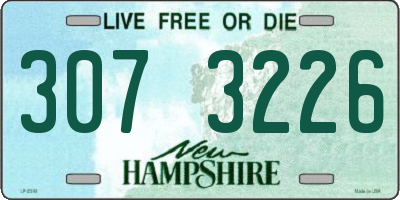 NH license plate 3073226