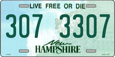 NH license plate 3073307