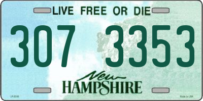 NH license plate 3073353