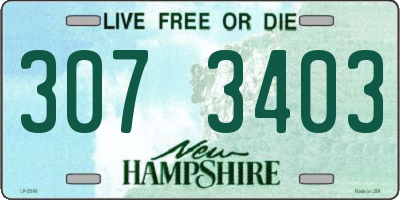 NH license plate 3073403