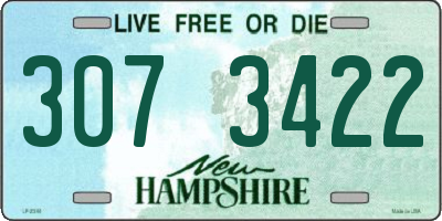 NH license plate 3073422