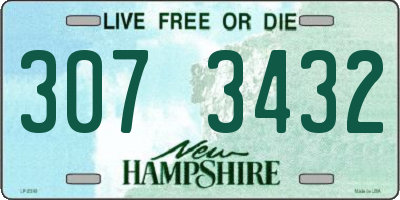 NH license plate 3073432