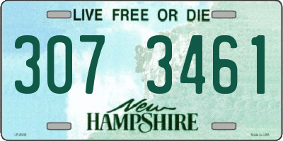 NH license plate 3073461