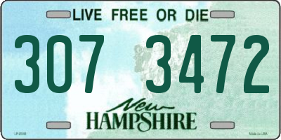 NH license plate 3073472