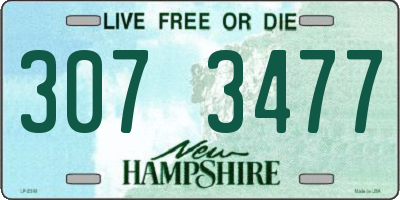 NH license plate 3073477