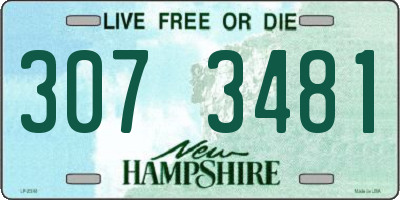 NH license plate 3073481