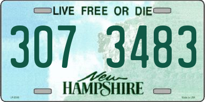NH license plate 3073483