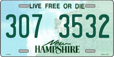 NH license plate 3073532