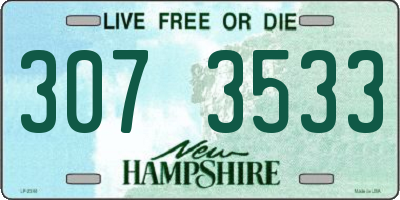 NH license plate 3073533