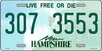 NH license plate 3073553
