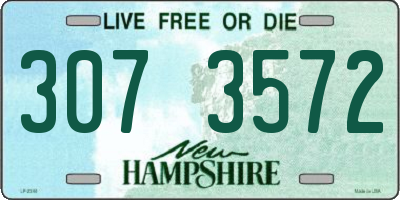 NH license plate 3073572