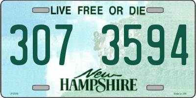 NH license plate 3073594