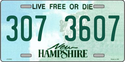NH license plate 3073607
