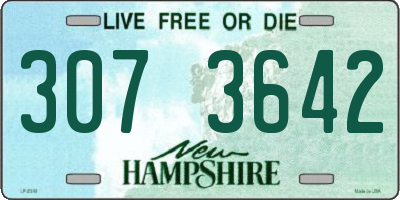 NH license plate 3073642