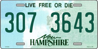 NH license plate 3073643