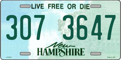 NH license plate 3073647