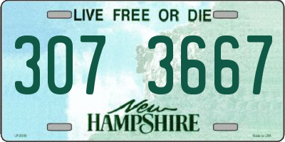 NH license plate 3073667