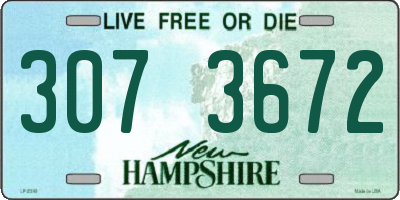 NH license plate 3073672