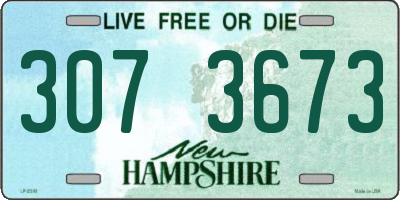 NH license plate 3073673