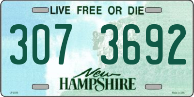 NH license plate 3073692