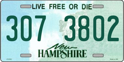 NH license plate 3073802