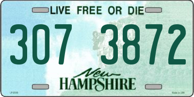 NH license plate 3073872