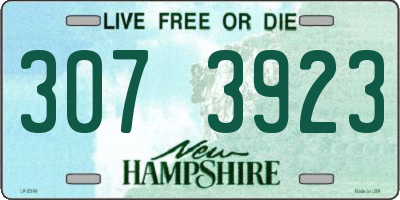 NH license plate 3073923