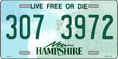 NH license plate 3073972