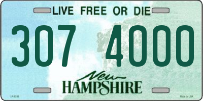 NH license plate 3074000