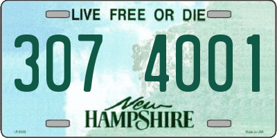 NH license plate 3074001