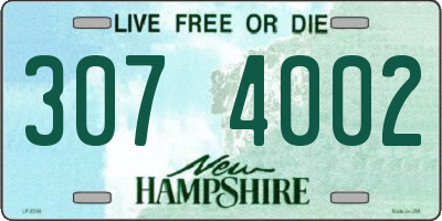 NH license plate 3074002