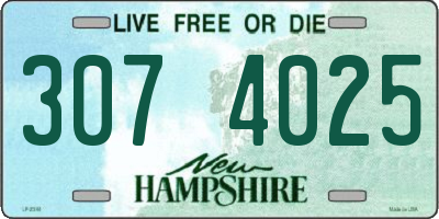 NH license plate 3074025