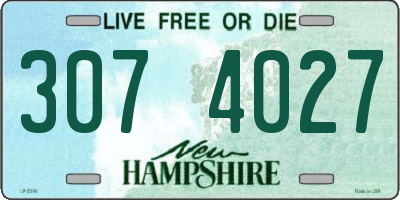 NH license plate 3074027