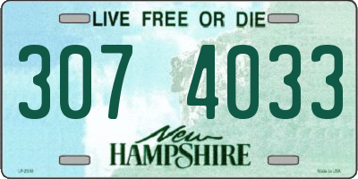 NH license plate 3074033