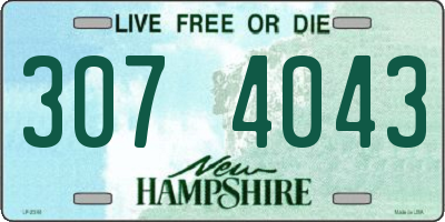 NH license plate 3074043