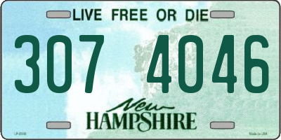 NH license plate 3074046