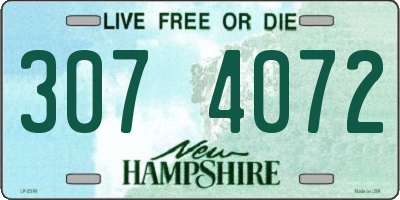 NH license plate 3074072