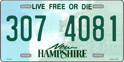 NH license plate 3074081