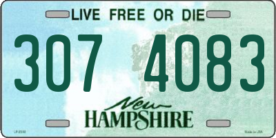 NH license plate 3074083