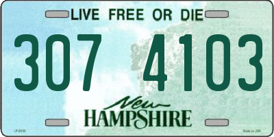 NH license plate 3074103