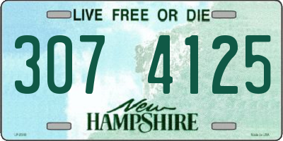 NH license plate 3074125
